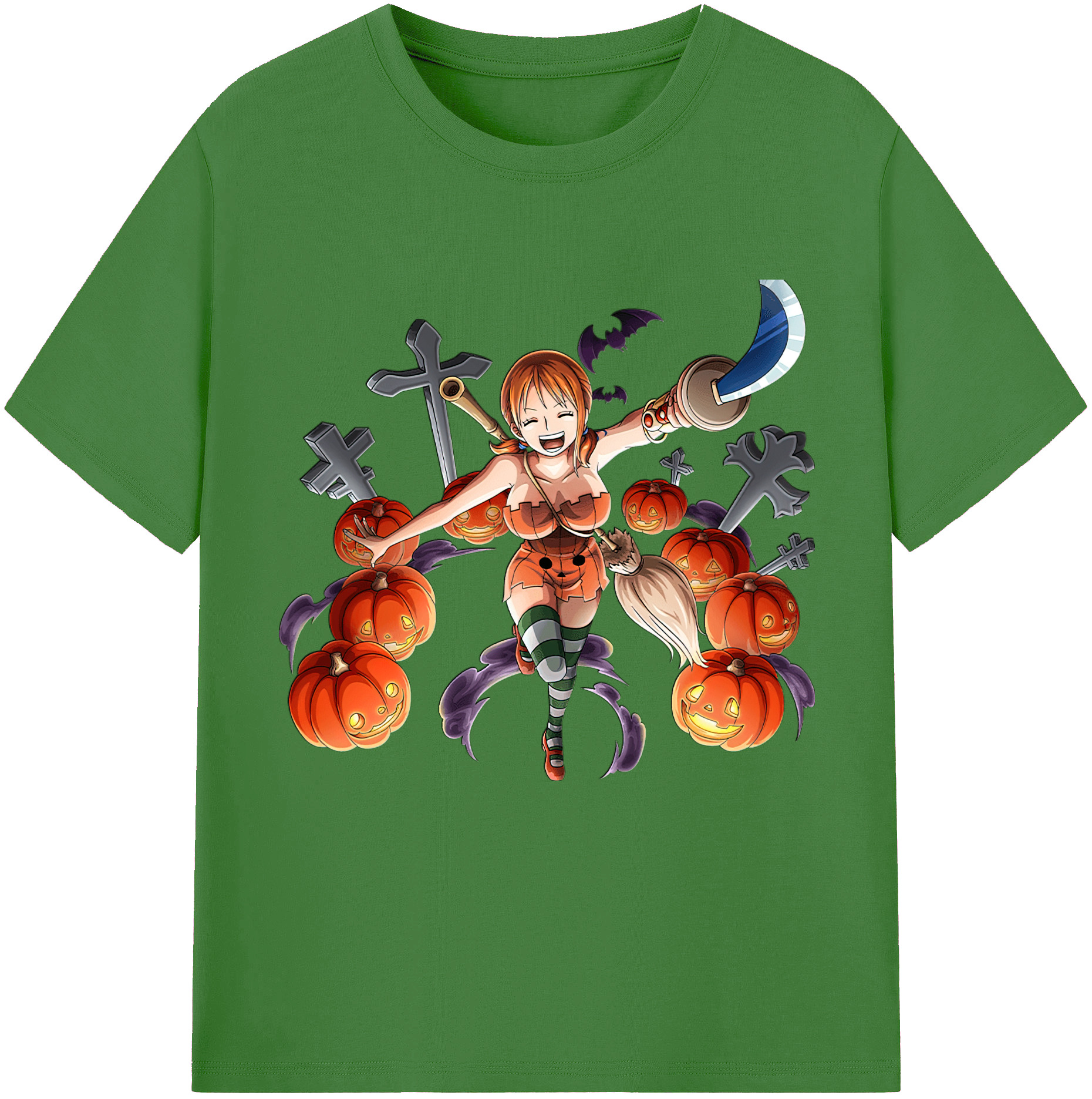 ワンピース ナミ ONE PIECE Nami レディースカジュアルプリントTシャツ（綿100％）